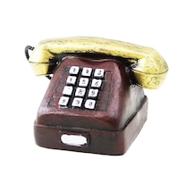 İbico İ12-213 Vintage Dekoratif Biblo 9.5x9.5cm Reçine Ankesörlü Telefon Diğer