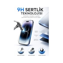 İphone 14 Pro İle Uyumlu 9h Kırılmaz Cam, Temperli Cam, Şeffaf, Parlak Yüzey