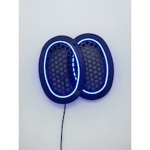 Oval Mavi Ledli Hoparlör Kapağı