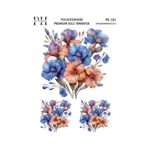 Polyesterhobi Premium Sulu Transfer 25x35 Cm Çiçek Desenli Ps 191