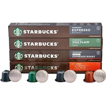 Starbucks Deneme Paketi Uyumlu X4 Colombia & Espresso Roast & Pike Place Kapsül