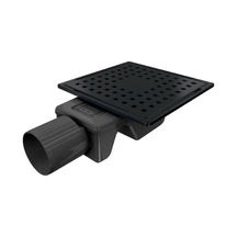 Valtemo İnoks Base 50 Izgaralı 15 15 Yan Çıkışlı Siyah Siyah