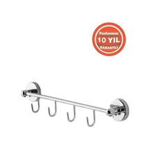 Çelik Banyo Paslanmaz Karaca Pirinç 4'lü Banyo Askısı Set Askılık Krom