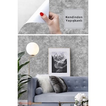 TechnoSmart 60x500cm Gri Desenli Kendinden Yapışkanlı Duvar Kağıdı Mutfak Dolap Kaplama Dekorasyon