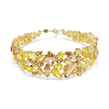 5708713 Gema Choker, Mixed Cuts, Yellow, Gold-tone Plated Metalik