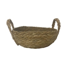 T. Concept Dekoratif İplikli Rattan Hasır Sepet, Çok Amaçlı Düzenleme, Sepeti Orta