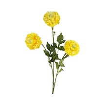 Yapay Çiçek Kasımpatı Sarı Uzun Dal 3 Çiçekli 77cm