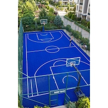 Tr Grass Dekoratif Suni Çim Halı Balkon Bahçe Teras İç Dış Mekan Mavi Yapay Çim Halı 7 Mm Mavi 100 X 900 Genel