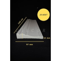 Diecor Dekoratif Boyanabilir 25 Adet 9 Cm Polistren Duvar Çıtası Beyaz 97 X 40 Model:xa122