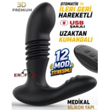 Erofoni Otomatik 3 Mod İleri Geri Hareketli 13 Cm Uzaktan Kumandalı 12 Mod Titreşimli Usb Şarjlı Anal Teknolojik Vibratör