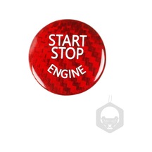 Moly Bmw E Serisi İçin Kırmızı Karbon Fiber Motor Başlatma Düğmesi Çıkartması - Dayanıklı Ve Şık, Kolay Kurulum