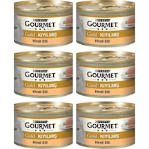 Purina Gourmet Gold Kıyılmış Hindili Kedi Konservesi 6 x 85 G