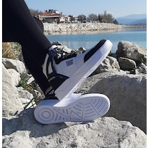 Dunlop 2243 Beyaz-Siyah Fuspetli Ortapedik Boğazlı Spor Ayakkabı AYKSAYAK-000505
