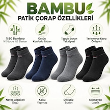 Bezos Erkek Bambu Patik Çorap 8'li Set Yumuşak Dikişsiz Nefes Alan Sıkmayan Lastikli Günlük Rahat Çorap Erdotıca Çok Renkli