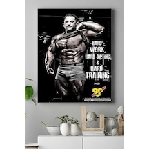 Pster16138 Hard Work Vücut Geliştirme Body Building Fitness Kanvas Tablo 50 X 70 7/8 Yaş