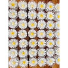 Bernami Mumluk Şamdanpinterest Dekoratif Mum Papatya Mika Şekerlik 10 Adet Diğer