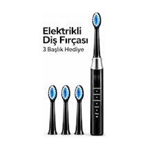 Mey İthalat Siyah Elektrikli Diş Fırçası 3 Yedek Başlık Hediyeli