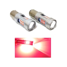 Fardoktoru P21W Tek Duy Kırmızı Oto Led Ampul Mercekli Platınıum Fx4055R