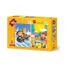Art Puzzle 12+24 Parça Mevsimler Yaz-Kış Puzzle