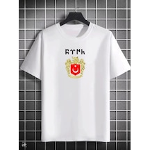 Modi Green Soft Dokulu Unisex Günlük Stil Beyaz Arktik Seri Tişört