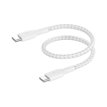 0.5ft Braided Usb-c To Usb-c Cable For 16, 16 Pro, 16 Pro Max, 16 Plus, 15, Galaxy S24, S23, Note10, 9, 8, İpad Pro & More -