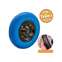 El Arabası Yük Taşıma Tekeri Rulmanlı Patlamayan Poliüretan Teker Pu Dolma Tekerlek 350x70 Mm