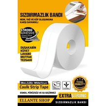 Banyo Küvet Mutfak Lavabo Su Sızdırmaz Bant Su Geçirmez Kenar Bandı Sızdırmazlık Tamir Beyaz 3.2m