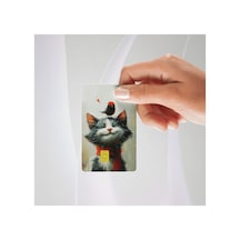 Minnoş Kedi Temalı Kredi/banka Kartı Kaplama Sticker Tekli Standart