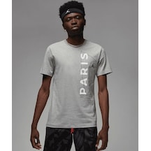 Nike Air Jordan Paris Saint Germain Mens Tee Grafik Baskılı Erkek Günlük Tişört Gri Gri