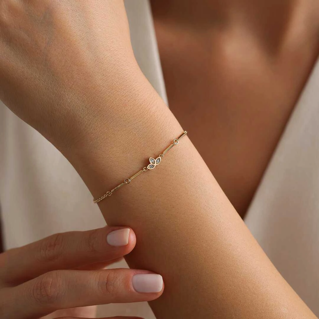 Line Lotus Bileklik Sarı