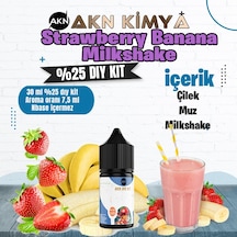 Strawberry Banana Milkshake Yoğun Dıy Kit Çilek Muz Gıda Aroması %25 Oranda Aroma İçerir Hazır Değildir 30 Ml