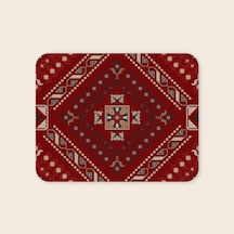 Tabloe Halı Desenli Premium Mouse Pad - 23x19 Cm - Kaydırmaz Tabanlı Kaliteli Fare Mousepad Kırmızı