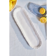 Karaca Perla Melamin Kayık Tabak 44 cm Beyaz