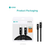 İki Ucu Type-c Thunderbolt 5 Kablo 1metre Hdr 4k 120hz Çoklu Ekran Destekli Type-c To Type-c Çift Bükümlü Örgülü 240w 80gbps Hızlı Şarj Data Ve Görüntü Kablosu