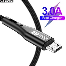 Gtwın Mikro Usb Kablosu Huawei Mikro Usb Kablosu 3a Hızlı Şarj Xiaomi Samsung Uyumlu Android Cep Telefonu Şarj Veri Kablosu
