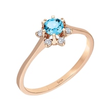 Sirius Pırlanta Ve Mavi Topaz Taşlı Elsa Yüzük 0847R0027