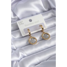 Ezoconcept 316l Çelik Gold Renk Kar Tanesi Model Kadın Küpe Çok Renkli