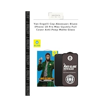 Yan Engelli Cep Aksesuarı Blueo İphone 18 Pro Max Uyumlu Full Cover Anti-peep Matte Glass