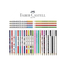 Faber Castell Lüx Mercanlı Karışık Yuvarlak Kurşun Kalem 12 Adet