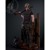 Leon S. Kennedy Resident Evil 4 Remake Heykeli - 3d Baskı Detaylı Koleksiyon Figürü - Gamer Odası Dekoru