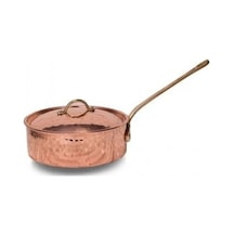 Turna Bakır Karnıyarık Tencere Tek Kulp 2 No 18 Cm El Dövme Kırmızı Turna8197-1