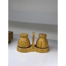Mien Bambu Standlı Tuzluk Biberlik Mien-7b08