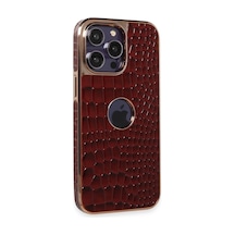 Mey İthalat Apple iPhone Uyumlu  14 Kılıf Snake Kapak - Bordo Beyaz