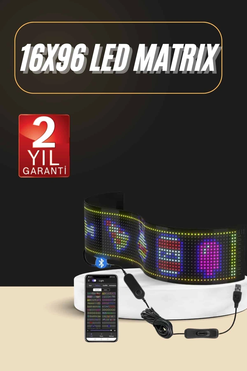 Led Ekran Matrix Panel En Büyük Boy 16x96 Araba Yazısı Diğer
