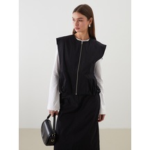 Lcw Modest Siyah Bisiklet Yaka Kadın Yelek