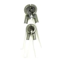 2 Parça Set Metal Fındık - Ceviz Kıracak Beyaz Saplı Çok Renkli