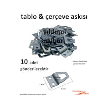 Çerçeve Askısı Tablo Asma Aparatı 10 Adet Metalik Renkli Vidaları