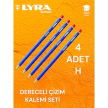 Dereceli Çizim Kalemi Seti 4 Adet Kurşun Çizim Kalemi Lyra Robinson Almanya Üretim H