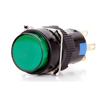 K16-291gd 16mm Kum. Butonu Yaylı Yeşil 3'lü Paket