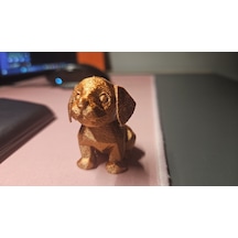 Mini Köpek Heykeli Şık Hediyelik Dekoratif Obje Figür 15 Cm